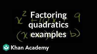 More examples of factoring quadratics with a leading coefficient of 1 | Algebra II | Khan Academy
