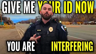 Idiot Cop Gets Owned, Humbled, Dismissed! ID Refusal   First Amendment Audit