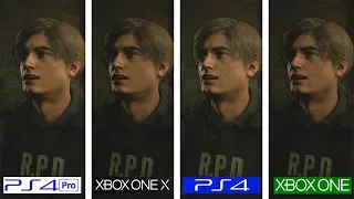 Resident Evil 2 | PS4 vs ONE vs PS4 Pro vs ONE X | 4K Graphics Comparison Demo