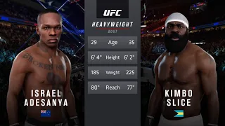 Israel Adesanya vs. Kimbo Slice (EA Sports UFC 3) - Crazy UFC 👊🤪