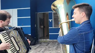 Hino tocado - Fala fala, Senhor, Nesta Hora! ( Acordeon & Tuba )