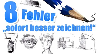 Die 8 häufigsten Fehler beim Zeichnen! (und wie man sie vermeidet)