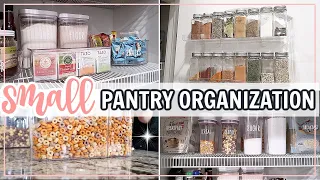 ORGANIZE AND DECLUTTER WITH ME // SMALL PANTRY ORGANIZATION