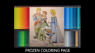 Frozen coloring page | Elsa, Anna, Olaf and Kristoff | Disney