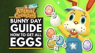 Animal Crossing New Horizons | BUNNY DAY GUIDE - How to Get All Eggs & Find Crafting Recipes