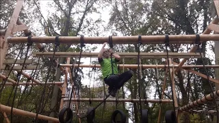 English Rope climbing Tutorial 002 The Swingover, Survivalrun, Obstaclerun, Crossfit