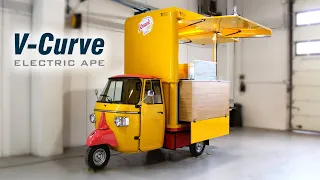 Electric V-Curve ApeCar | Custom Food Van | Knack Eat