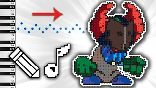 What Tricky the Clown Sounds Like on Piano - Draw and Listen - MIDI Art - How To Draw - Pixel Art