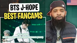 AMERICAN RAPPER REACTS TO -BTS J-hope best fancams & stage presence (2021)