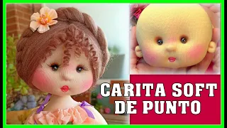CARITA de muñeca SOFT DE PUNTO CON OREJITAS VIDEO-2