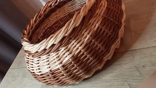 МК. Корзина-Пузатик из бумажной лозы. Basket Pot-bellied paper vine.