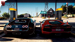 ⁴ᴷᵁᴴᴰ GTA 6 𝙊𝙉𝙇𝙄𝙉𝙀 DEMO - Bugatti Veyron & Lamborghini Aventador -  GTA 5 PC 4K 60FPS Ultra Graphics