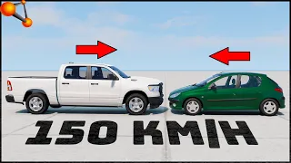 DODGE RAM vs PEUGEOT 206! 150 Km/H CRASH TEST! - BeamNg Drive