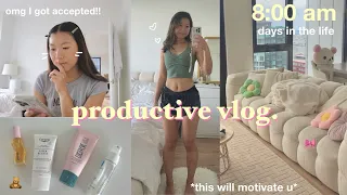 aesthetic vlog🧚🏻 med school decision reactions, healthy “that girl” routine, introvert days