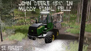 FS22 Forestry | John deere 1510 in muddy final fell! | Kalador