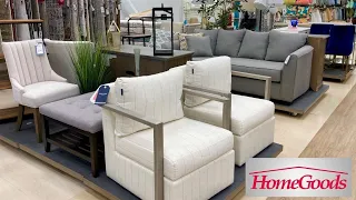 HOMEGOODS FURNITURE ARMCHAIRS CONSOLES COFFEE TABLES SOFAS SHOP WITH ME SHOPPING STORE WALK THROUGH