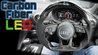Carbon Fiber LED Steering Wheel Install - How to, on a Audi RS3