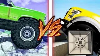 Round Wheels vs Square Wheels BeamNG Drive!