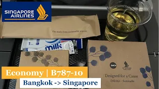 Singapore Airlines B787-10 Economy Experience - Bangkok to Singapore - Flight Review #032