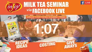 Milk Tea x Yogurt Series FB LIVE MILKTEA SEMINAR (3 easy recipes for you to try!) | Part 1