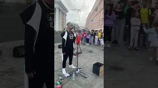 Дима Корсо и группа Опиум - Дельфины тонут голыми/ уличные музыканты на Невском проспекте Питер 2022
