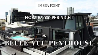 From R5,000 PER NIGHT stay at the GORGEOUS BELLE VUE PENTHOUSE, A 3 Bedroom Penthouse in SEA-POINT