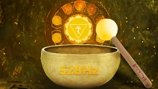 Singing Bowl Sound Healing: 528Hz Frequency Pure Tone | Heal Solar Plexus Chakra For Positive Energy