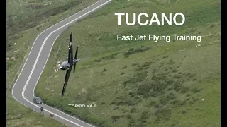 Flying through Mountains Low Level Fly Past Tucano Mach Loop Wales 2018