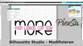 Formen und Schriften Modifizieren in Silhouette Studio | PiexSu