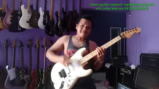 Europe - The final countdown guitar cover and demo guitar fender richie sambora replika by Sang Adi