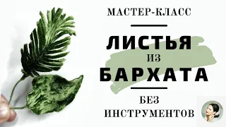 Мастер-класс Листья из Бархата своими руками без инструментов. Как сделать бархатные листья.