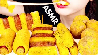 SUB) ASMR KOREAN BHC *BBURINKLE SNACKS FEAST*, MINI CHEESE CORN DOGS, CHEESE BALLS 먹방 EATING SOUNDS