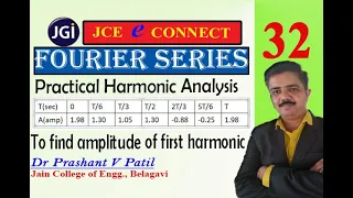 Practical Harmonic Analysis upto first harmonic || Fourier Series || 18mat31 || Dr Prashant Patil