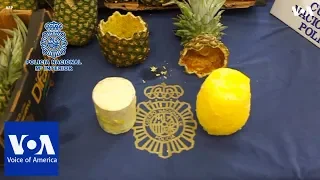 Spanish police seize cocaine-stuffed pineapples