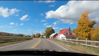 Driving through AMERICAN COUNTRYSIDE Villages and small Towns in Autumn
