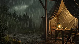 Best Beautiful Piano Love Songs Ever - Insomnia and Sleep Better with Heavy Rain - Camping Rainy Day
