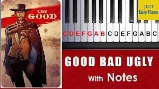 easy piano songs for beginners  the good the bad and the ugly theme piano tutorial