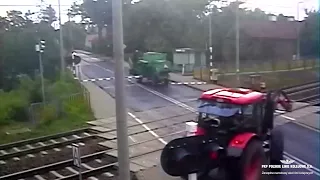Świercze: niebezpieczne zdarzenie na przejeździe kolejowo-drogowym