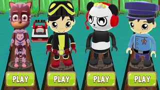 Tag with Combo Panda Car vs PJ Masks Catboy vs Super Spy Ryan vs Officer Ryan - Gameplay