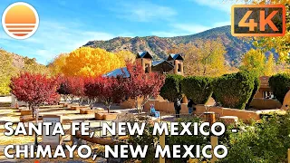 🇺🇸[4K60] Santa Fe, New Mexico to Chimayo, New Mexico! 🚘 Drive with me!