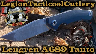 Lengren A689 Tanto Folder • 14c28n Steel.  #edc #bushcraft  #hiking #huntingknife #foldingknife