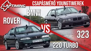 Csapásmérő youngtimerek - Rover 220 Turbo vs. BMW 323 E36 Coupe (Laptiming ep.168)