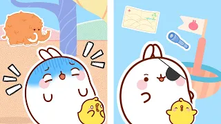 Molang and Piu Piu chased by a huge Mammoth ! 😰 | MOLANG NEW SEASON | Funny Compilation For Kids