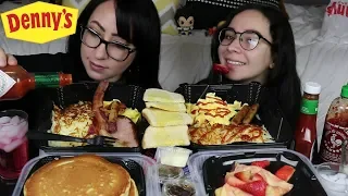 DENNY'S BREAKFAST MUKBANG | EATING SHOW