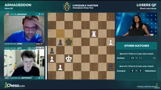 Vladislav Artemiev VS Levon Aronian Chessable Masters 2023 Day 3 CCT