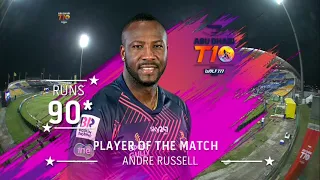 Andre Russell hits 90 from 30 balls, Player of the Match! Abu Dhabi T10 Final | SportsMax TV