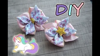 DIY Бантики с единорожками за 5 минут/ Unicorn bows/PAP Laço unicórnio/Arco