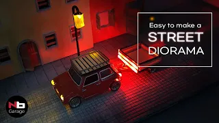 How to build street diorama DIY. easy diorama for hotwheels.