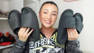 WATCH BEFORE YOU BUY! YEEZY SLIDE VS ADILETTE 22 | EVERYTHING YOU NEED TO KNOW REVIEW & ON FOOT