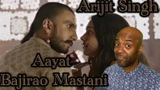 Arijit Singh | Aayat | Full Song with Lyrics | Bajirao Mastani | 🇬🇧 REACTION |